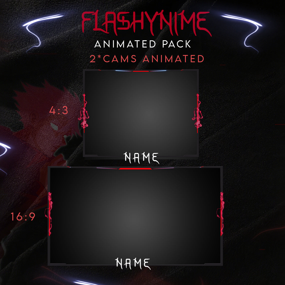 Jujutsu Kaisen Stream Package Twitch overlays full stream package