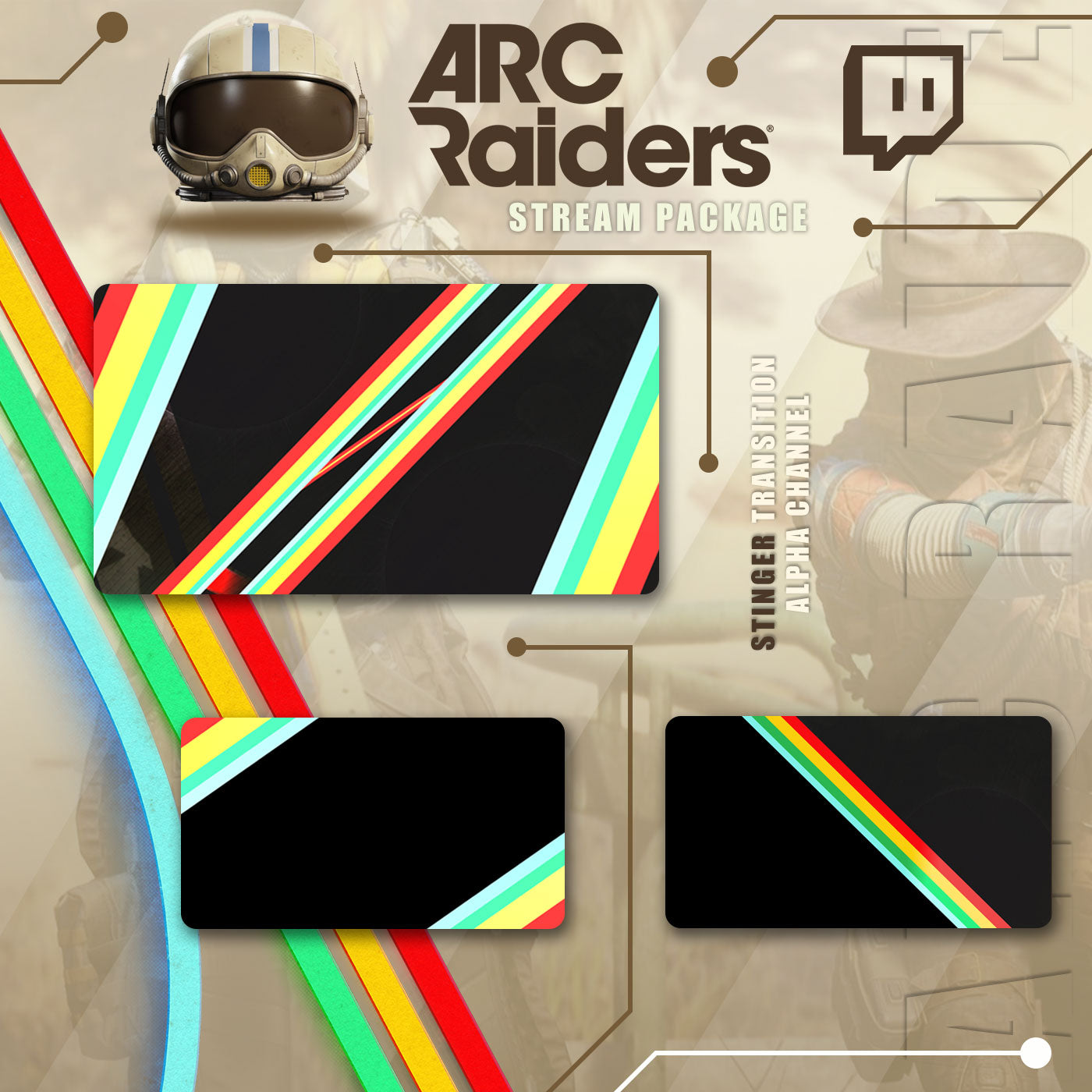 ARC Raiders Stream Overlay Manga Intermission Chatting Screens
