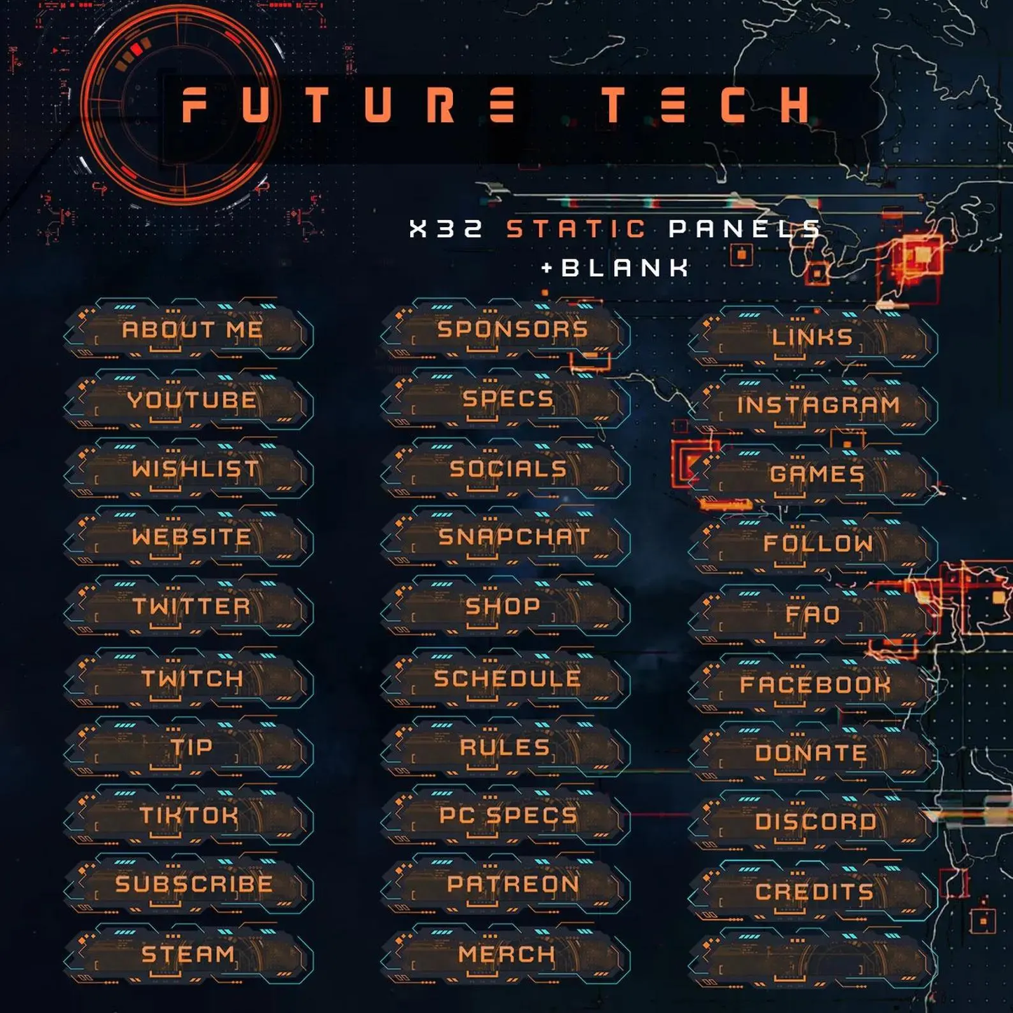 Premium Futuristic Stream Package Full Twitch Stream