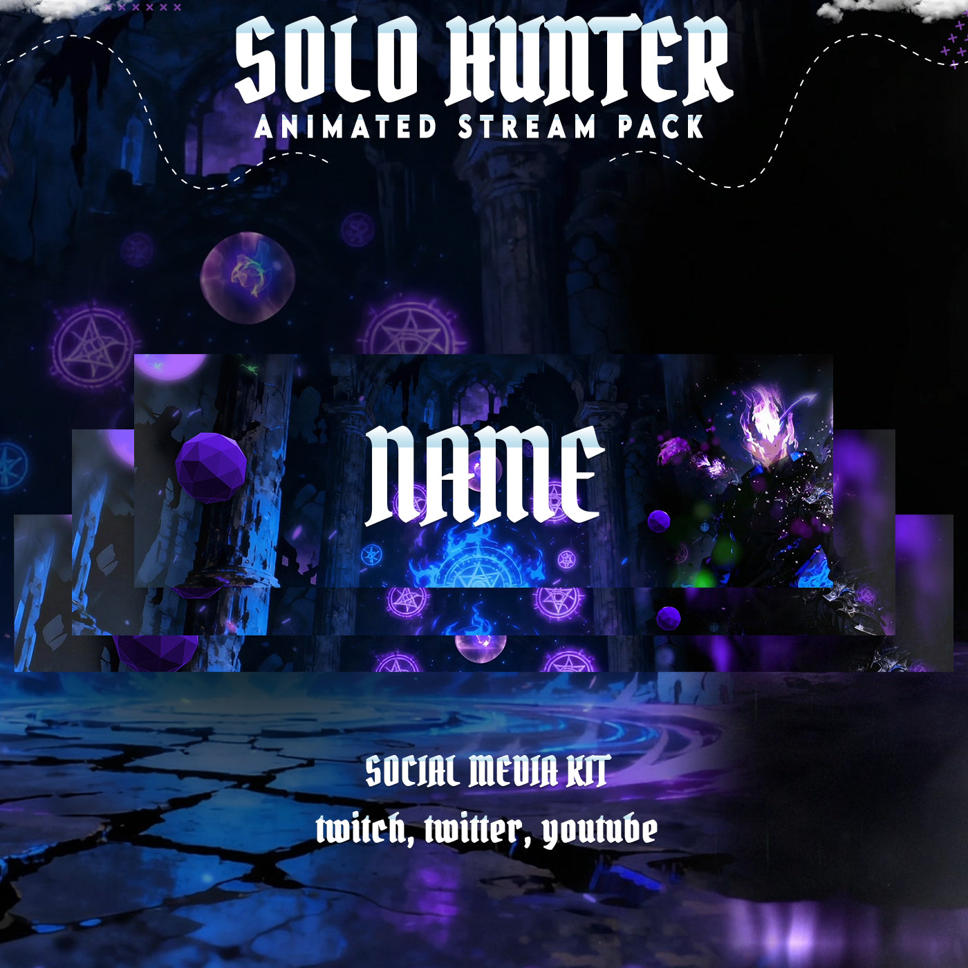 Solo Hunter Stream Package Animated Full Animated Package