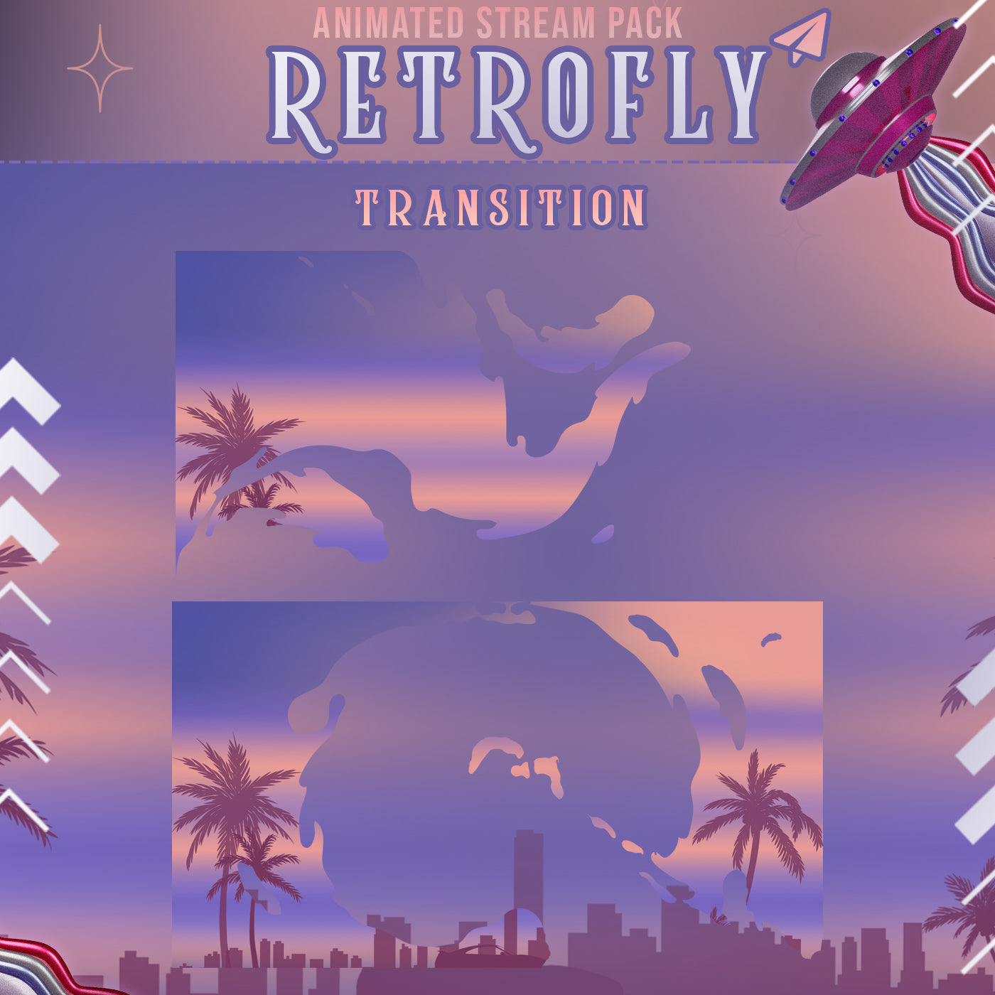 RetroFly Stream Package Twitch overlays full stream package