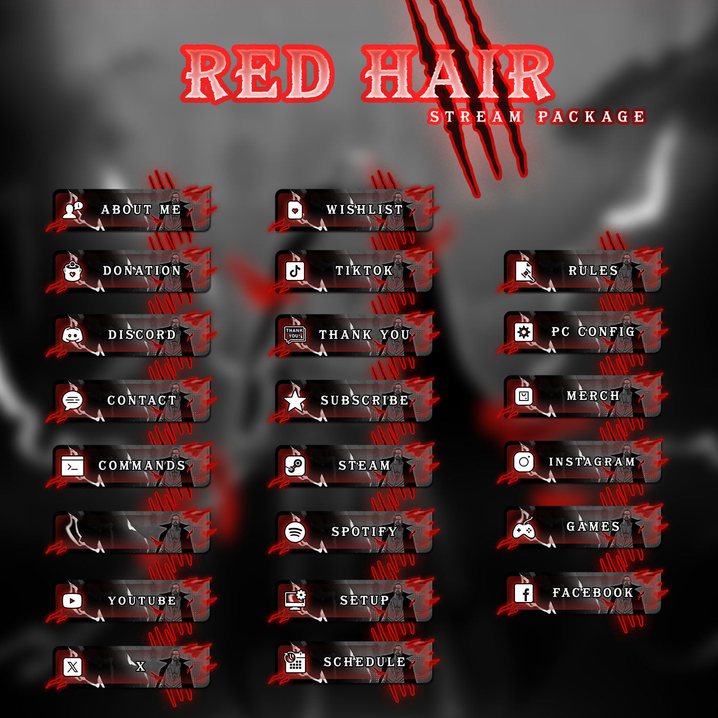 The Great Pirate Red Hair Shanks Stream Package Full Twitch