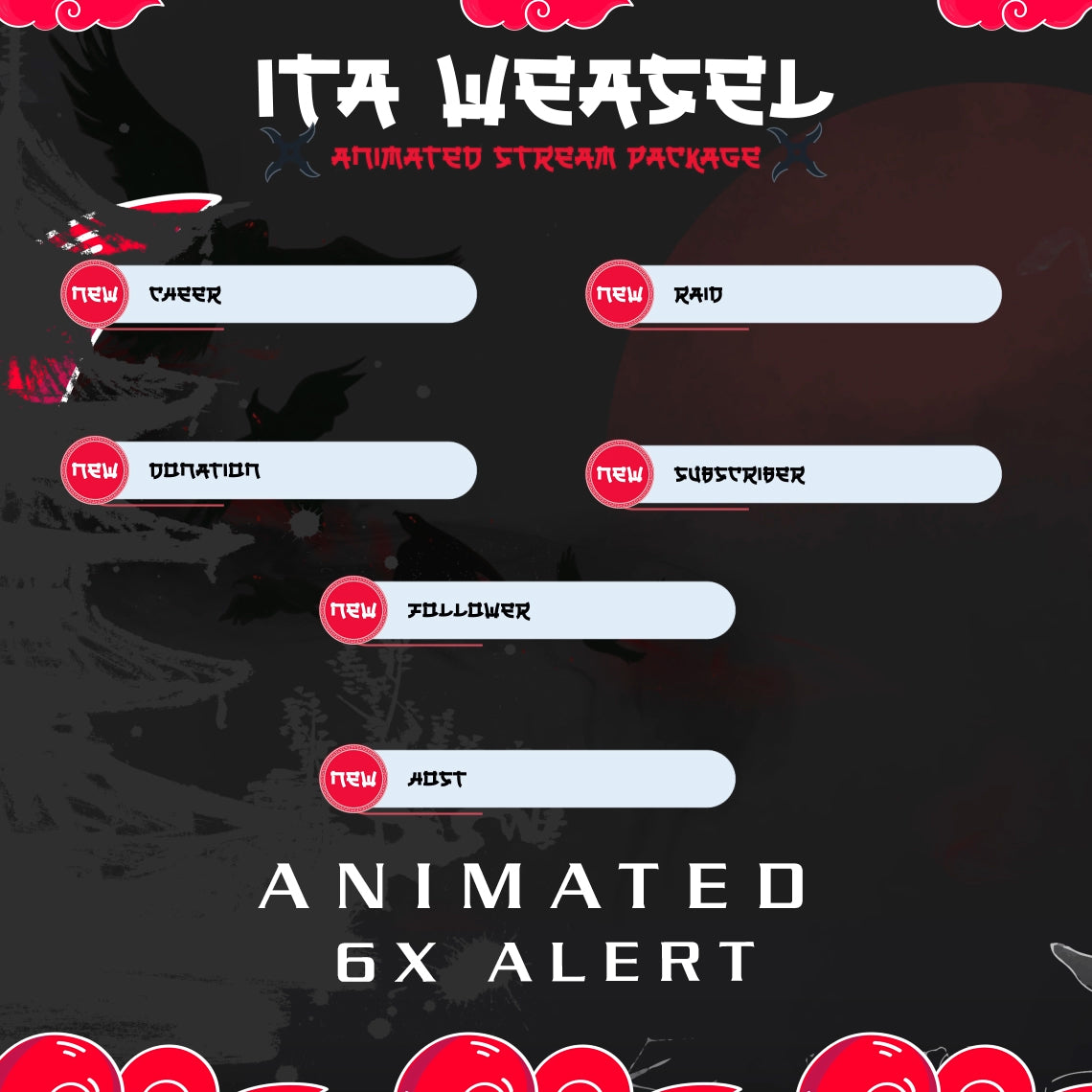 Sharingan Stream Package Twitch overlays full stream package