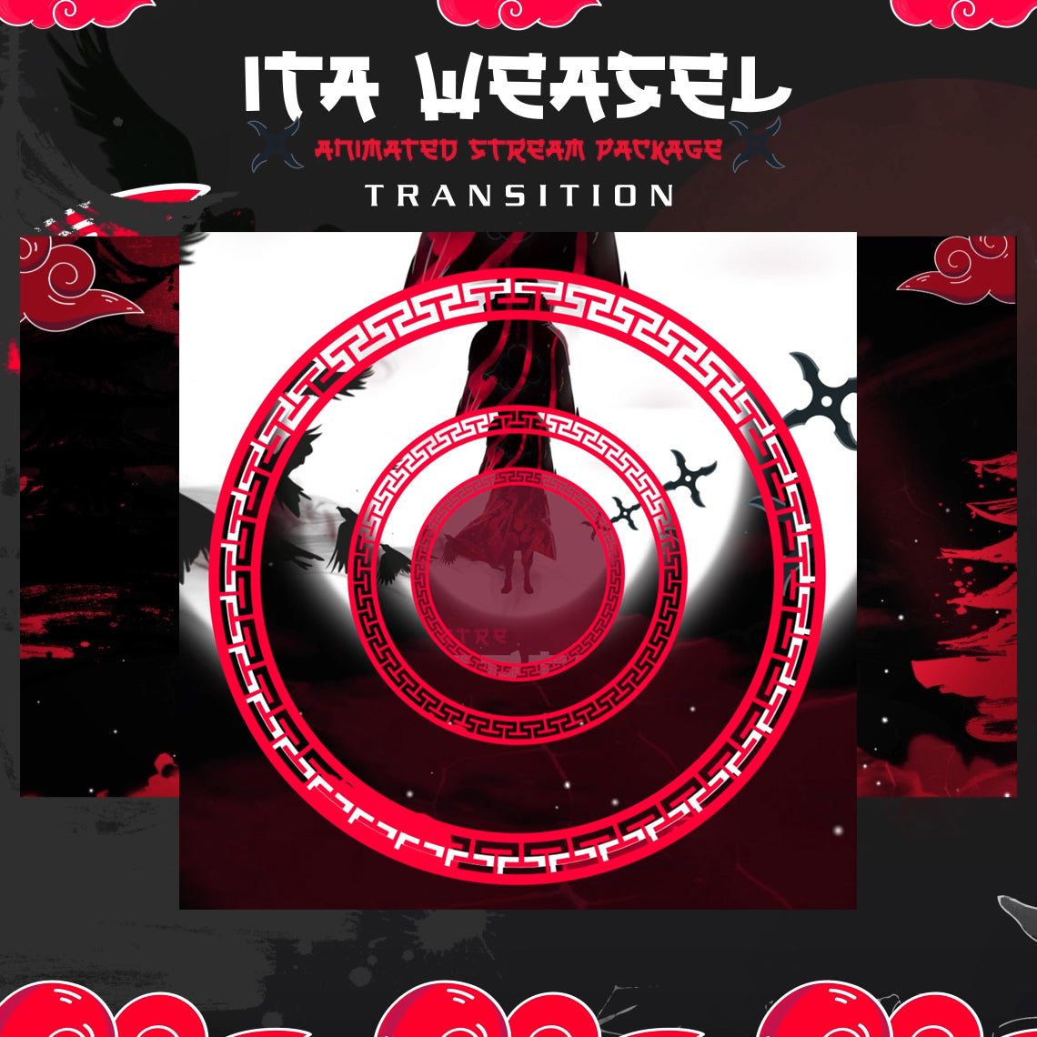 Sharingan Stream Package Twitch overlays full stream package