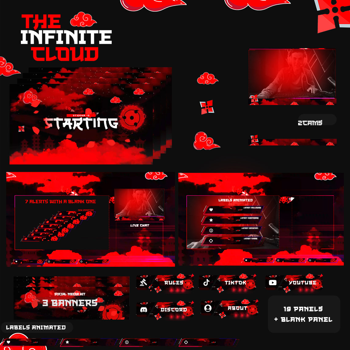 Infinite Cloud Stream Package Twitch overlays full stream package