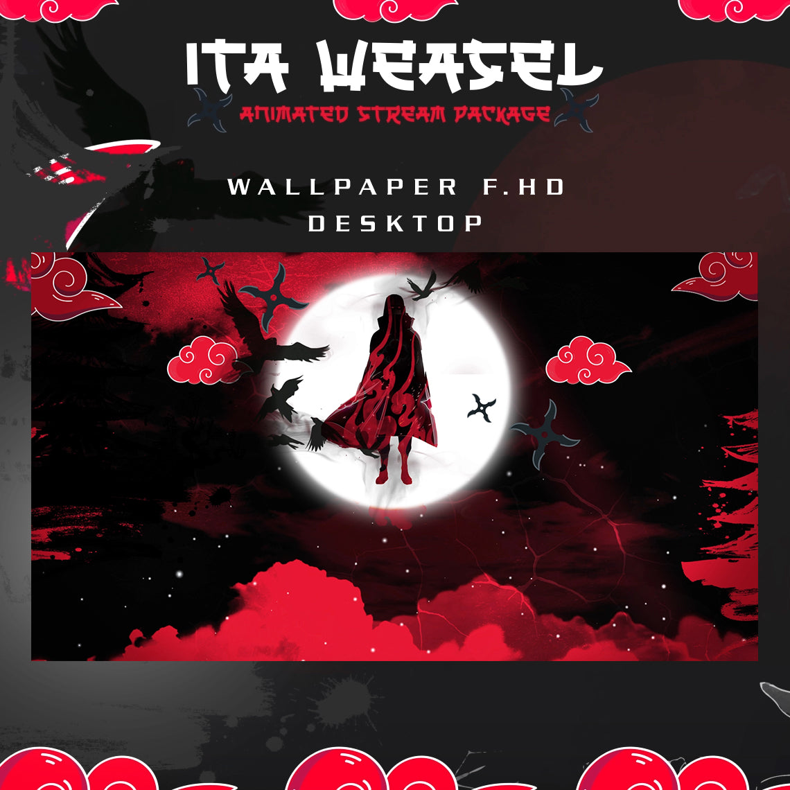 Sharingan Stream Package Twitch overlays full stream package