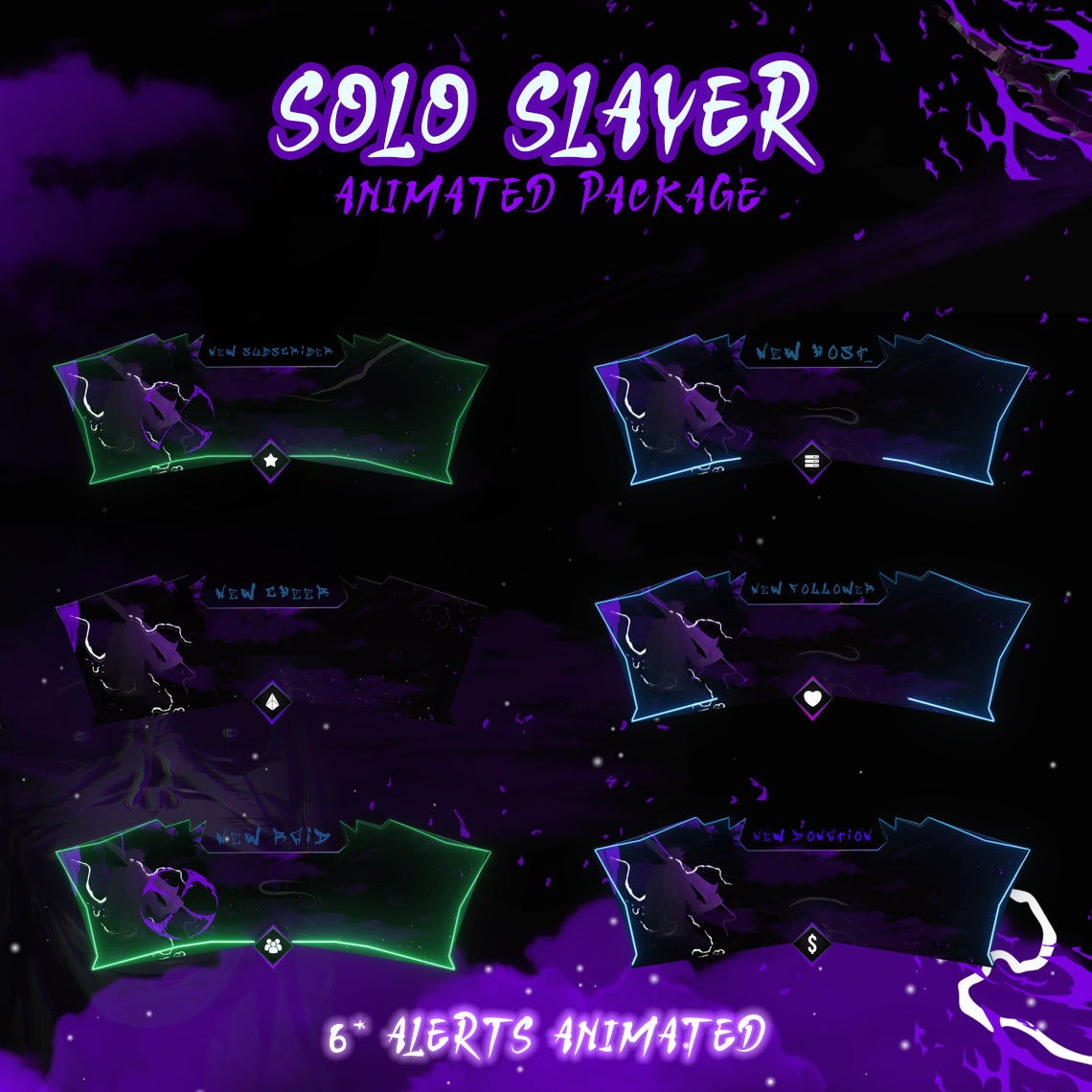 Solo Slayer Stream Package Animated Full Animated Package