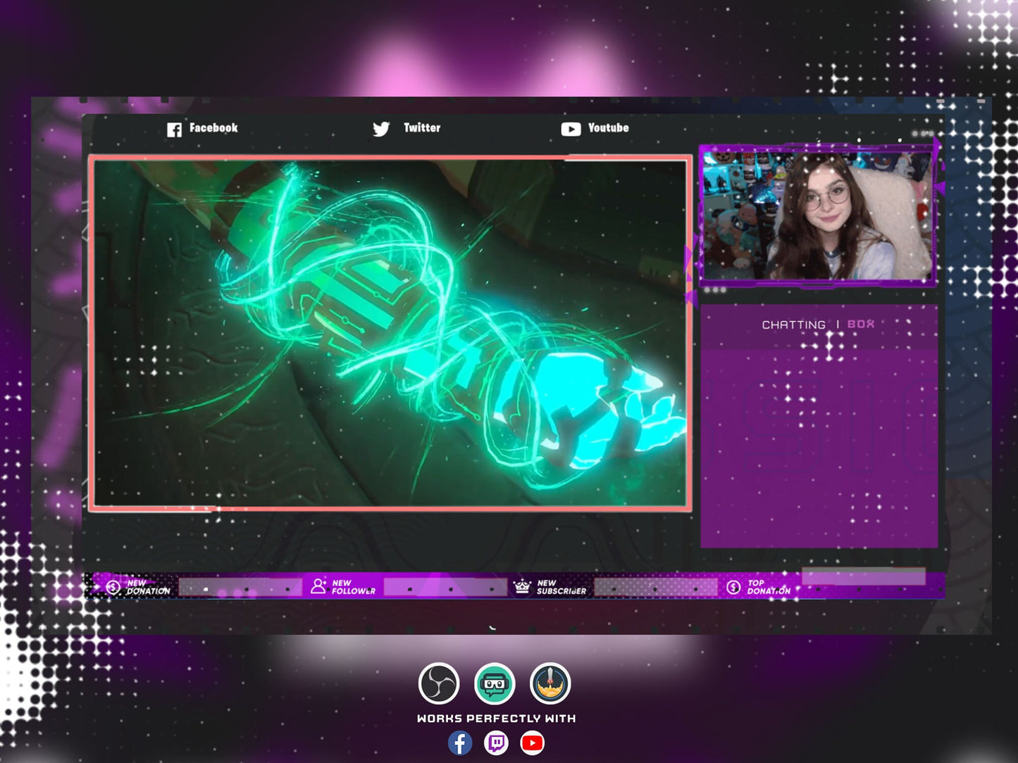 Animated Stream Overlays Kitsune Mask