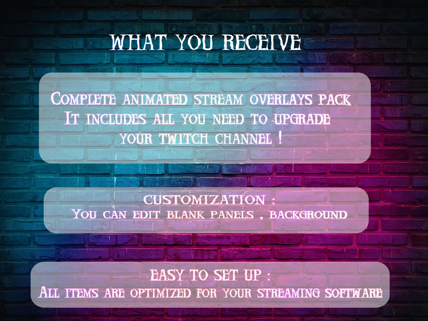 Animated Stream Package Retro Neon
