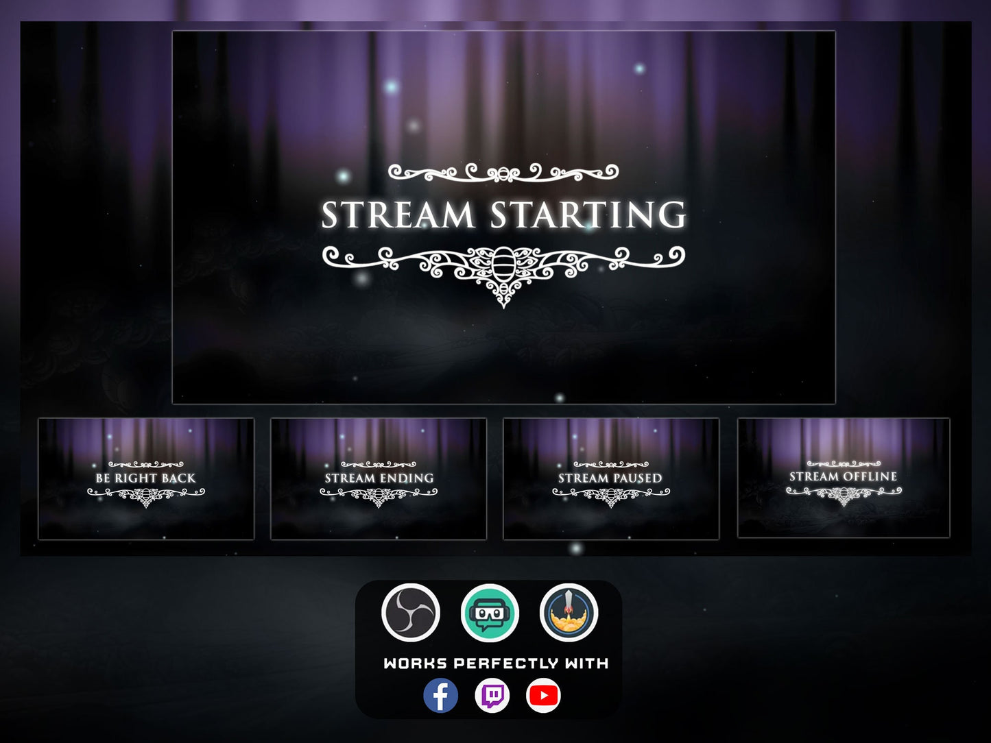 Animated Hollow overlays Hollow twitch package