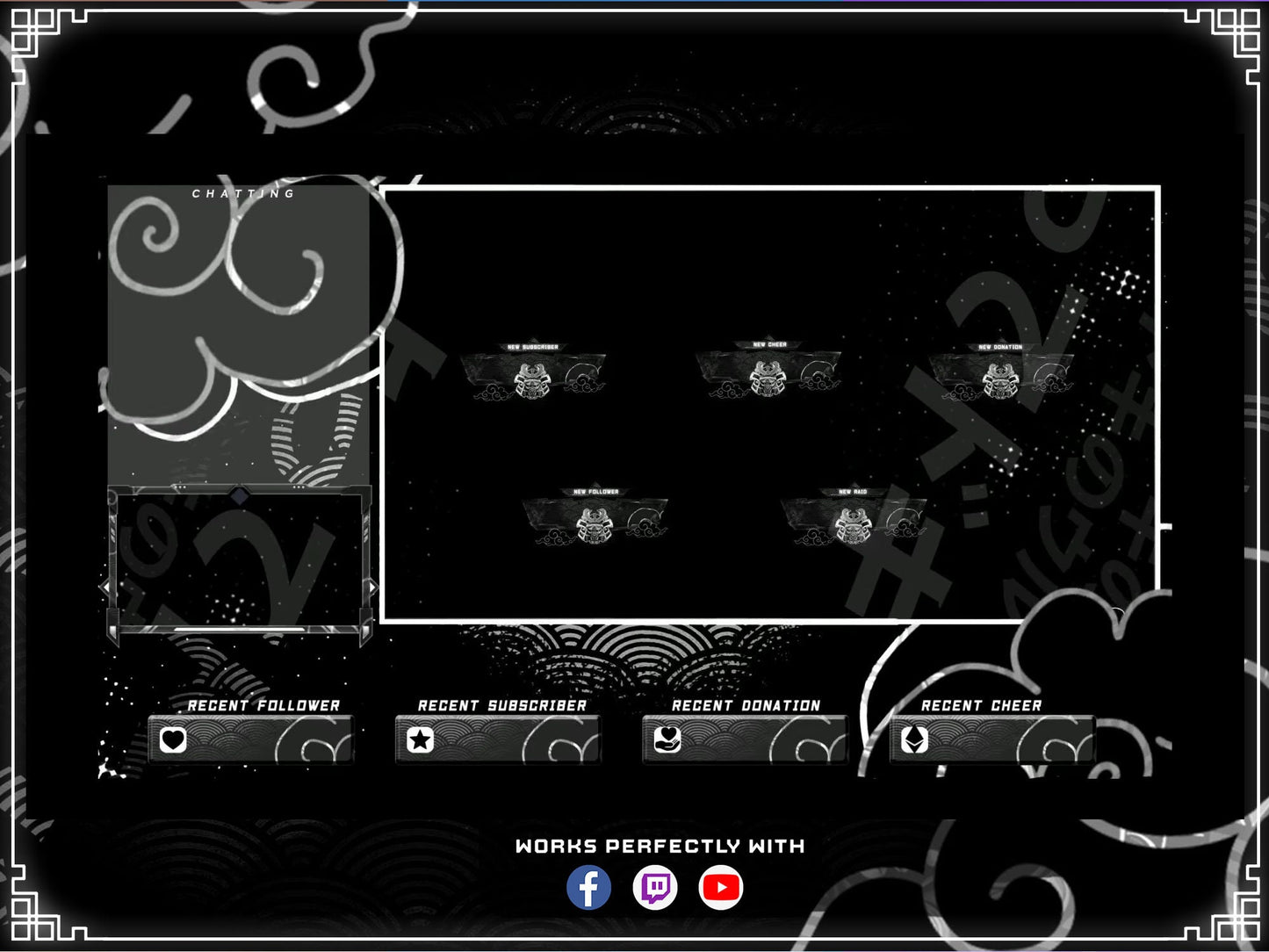 Animated Oni Stream Overlay Package