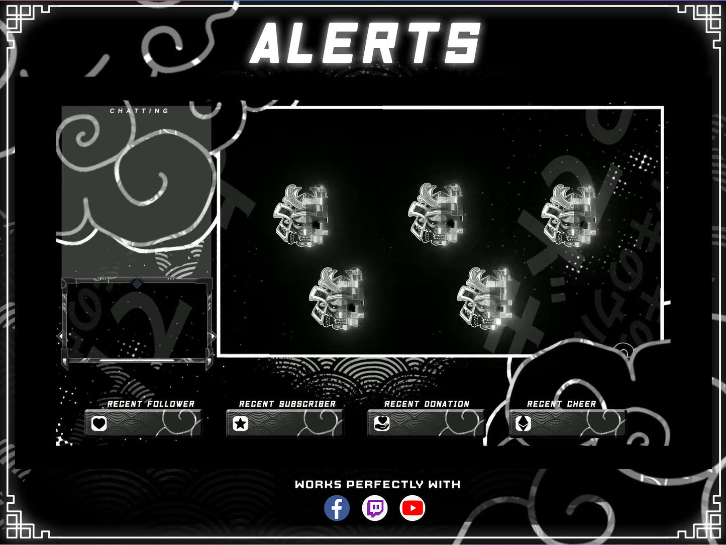 Animated Oni Stream Overlay Package