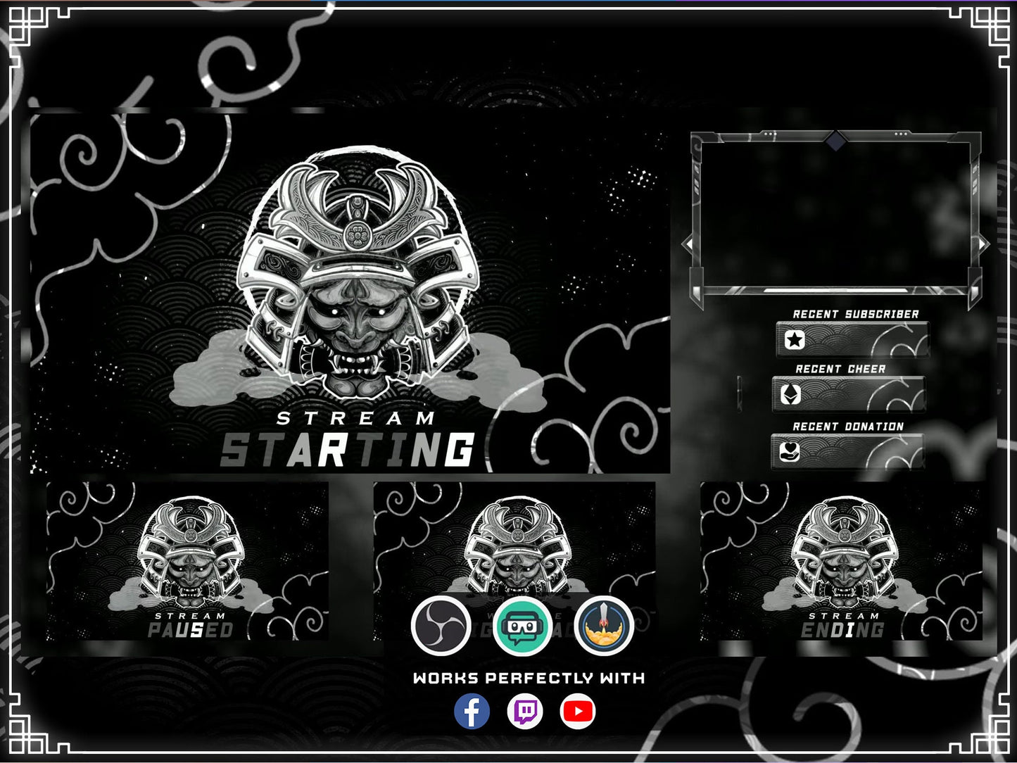 Animated Oni Stream Overlay Package