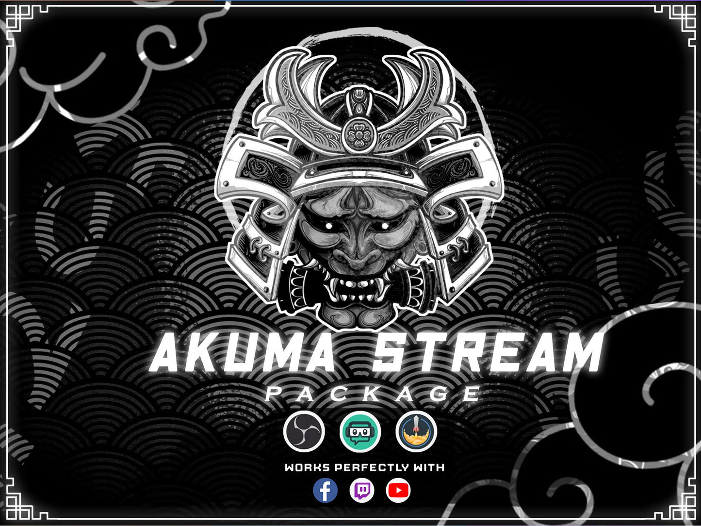 Animated Oni Stream Overlay Package