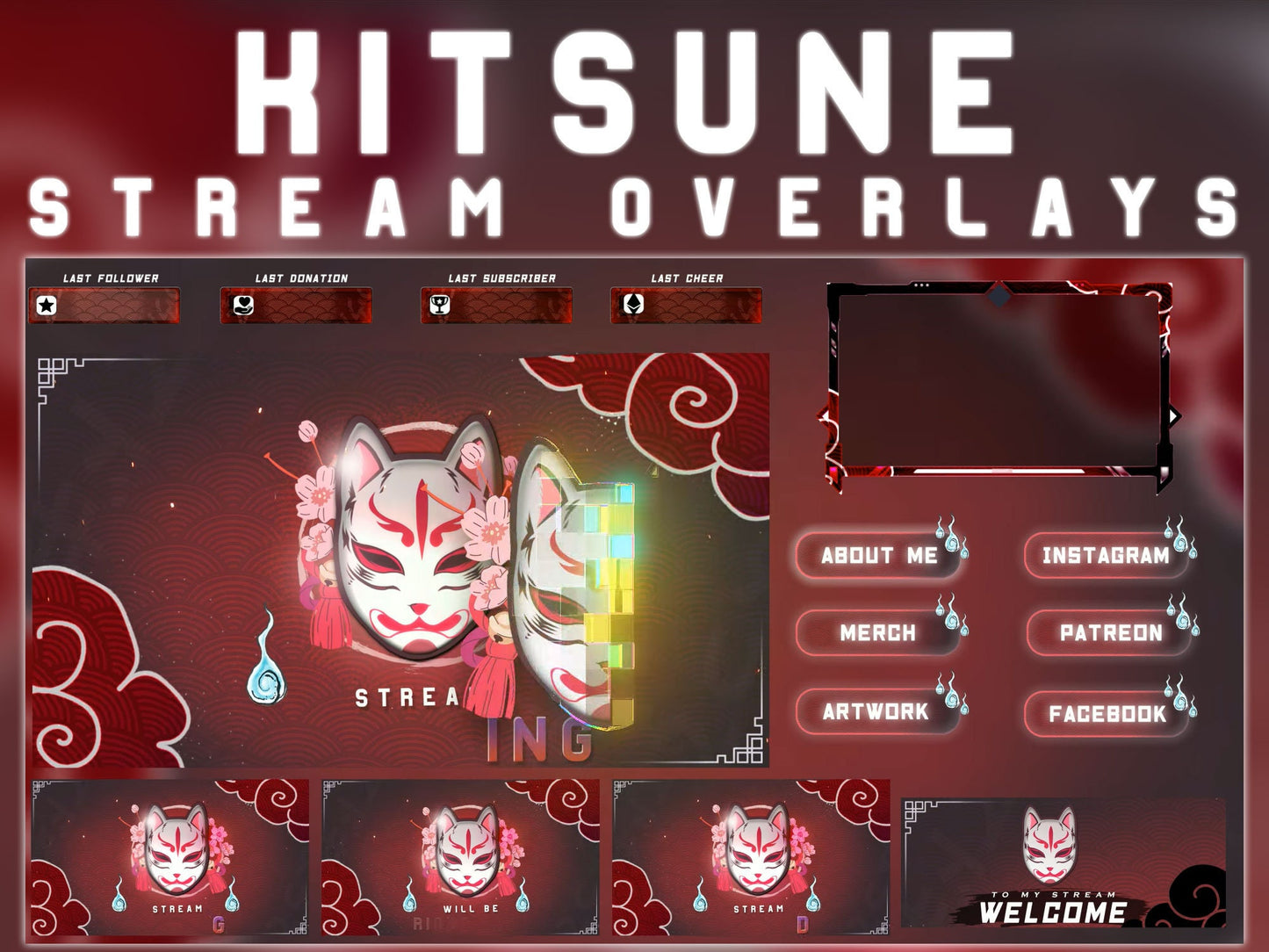 Animated Kitsune Red Stream Package