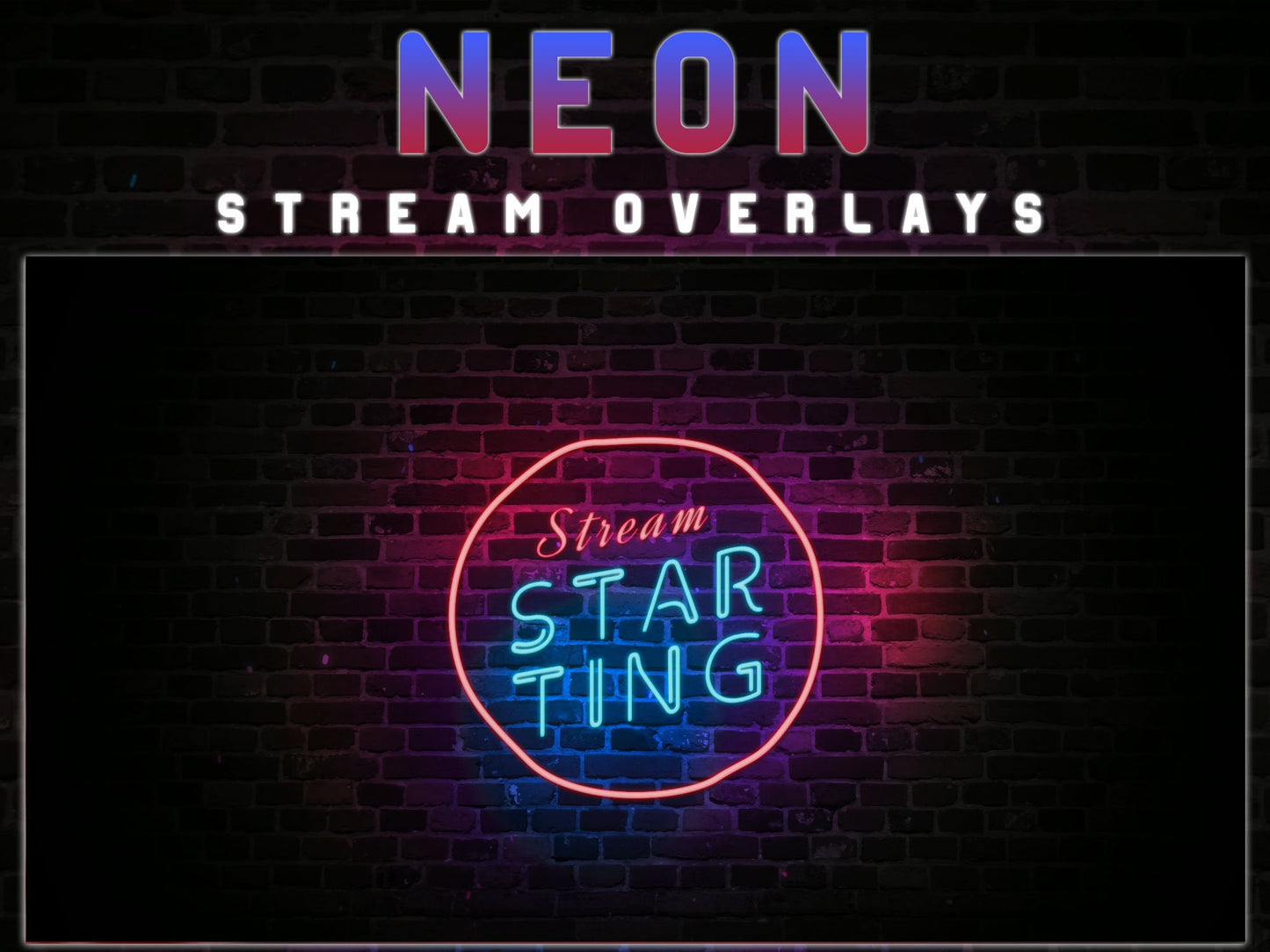Animated Stream Retro Neon Stream Package