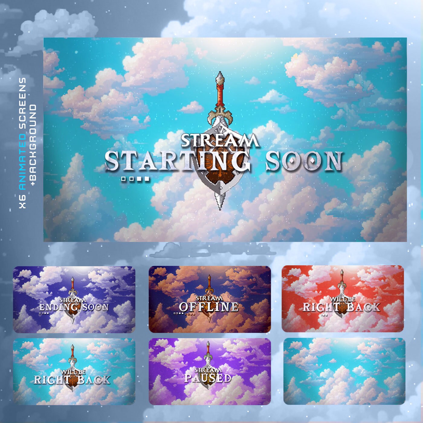 Premium Animated Fantasy Sky Stream Package