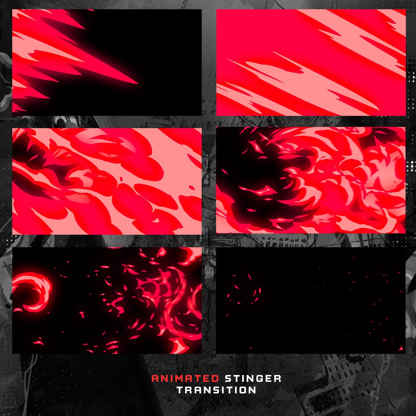 Animated Samurai Shiruken Twitch Package