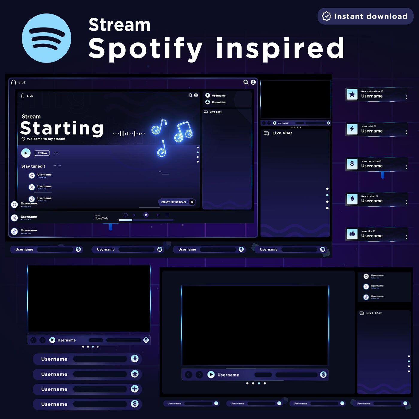 Animated Spotify Stream Package
