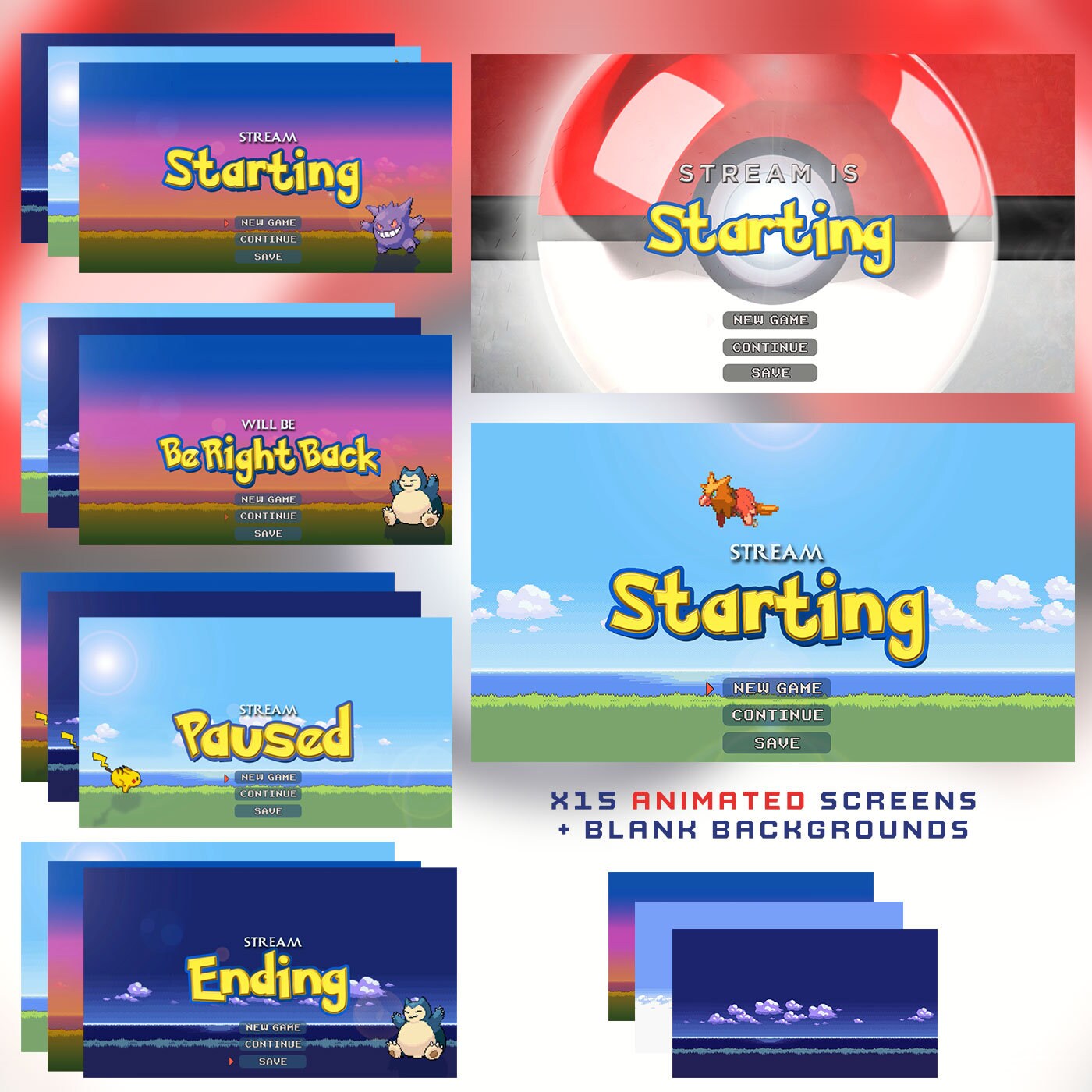 Animated Pokémon Stream Package