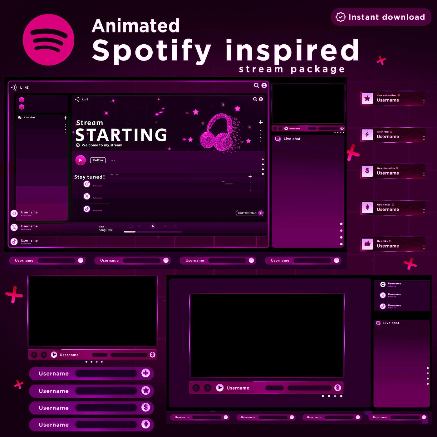 Animated Spotify Stream Package