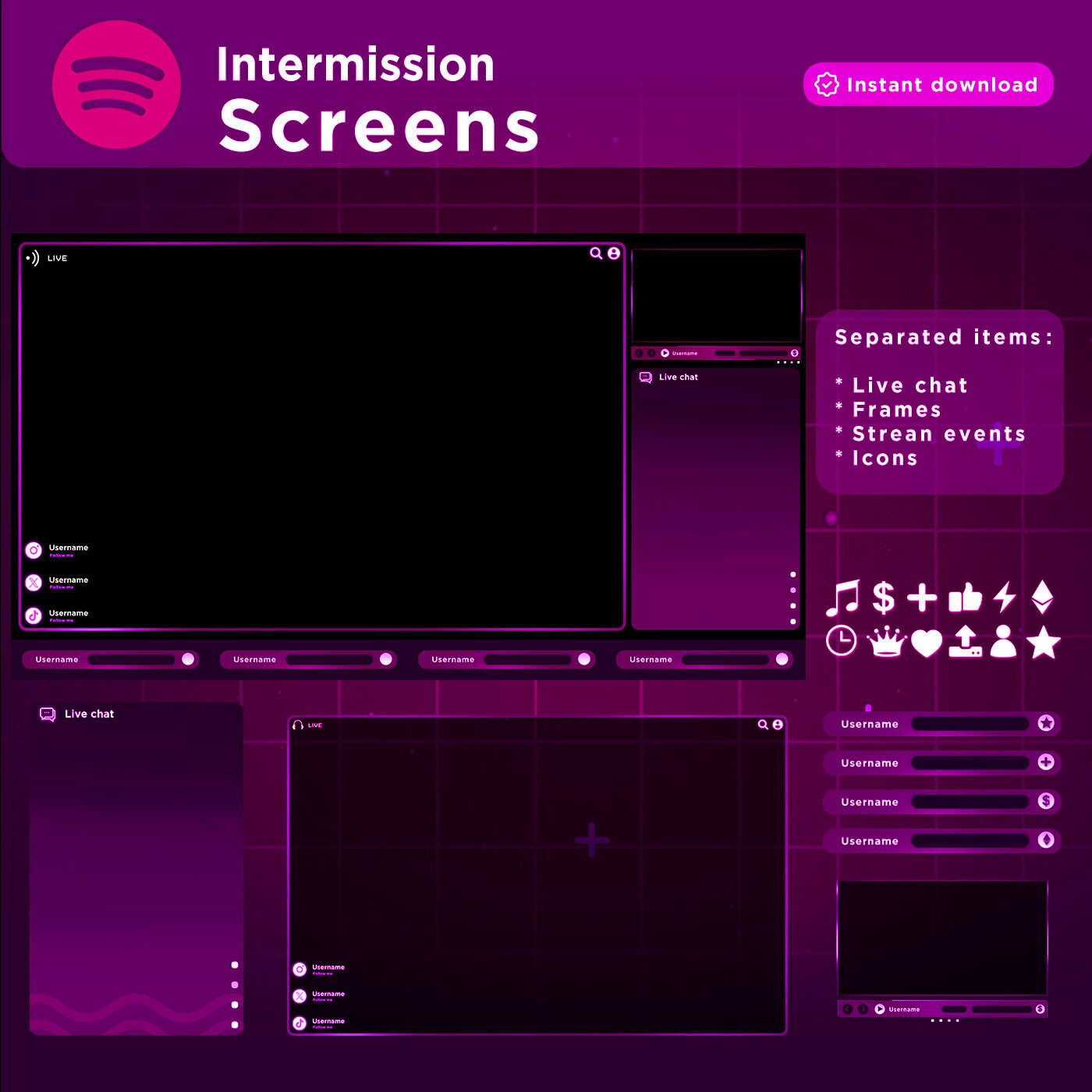 Animated Spotify Stream Package