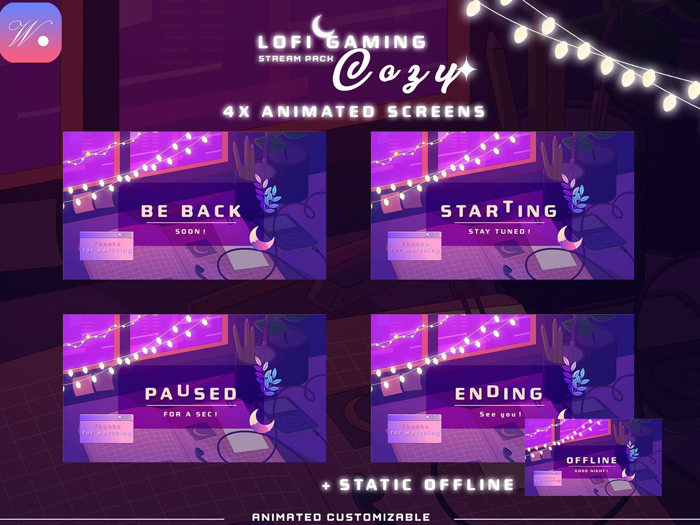 Animated Lofi Stream Package