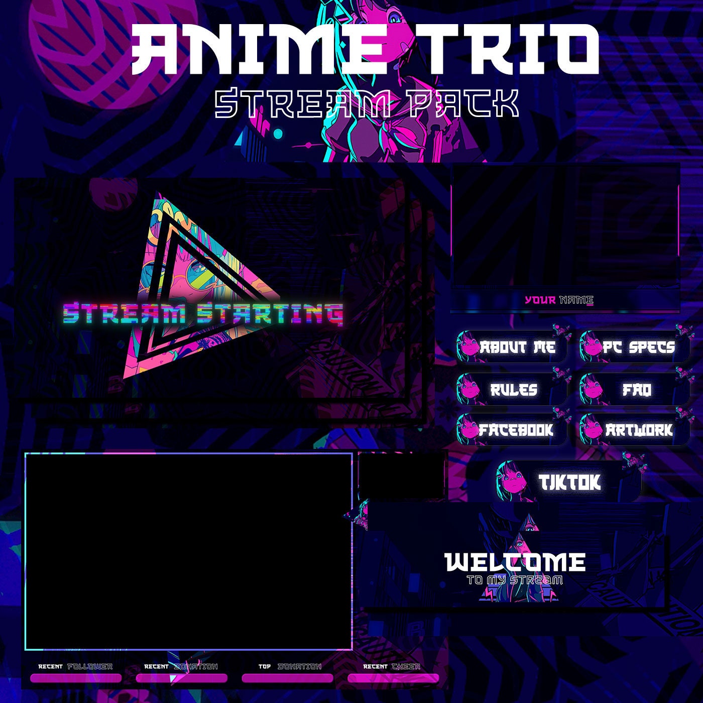 Retro Premium Animated Twitch Package