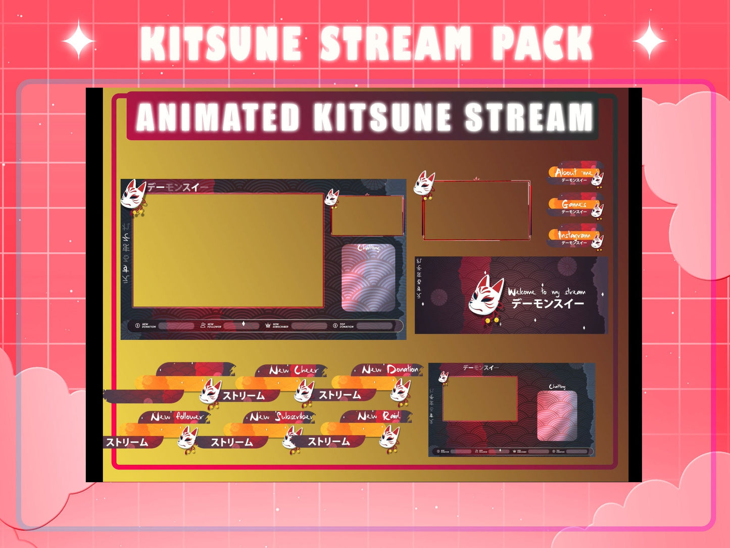 Animated Kitsune Stream Package