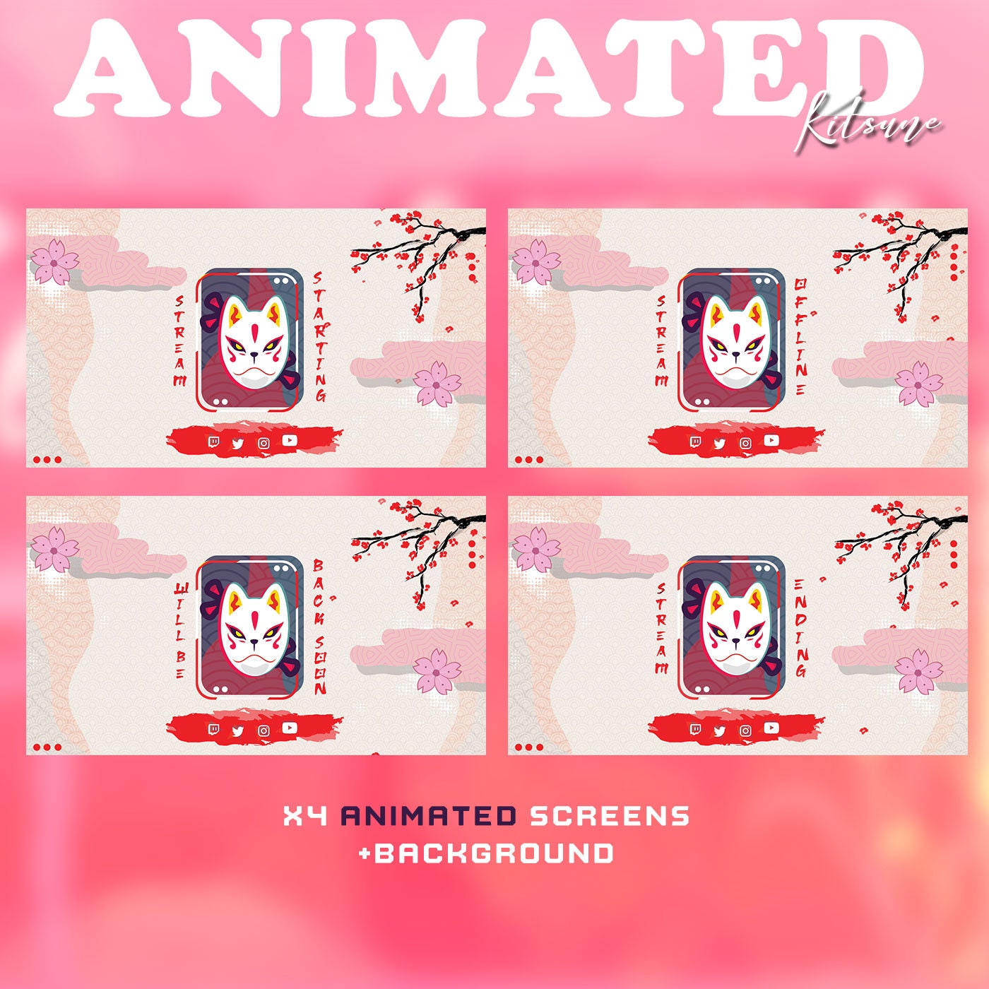 Animated Kitsune Stream Package