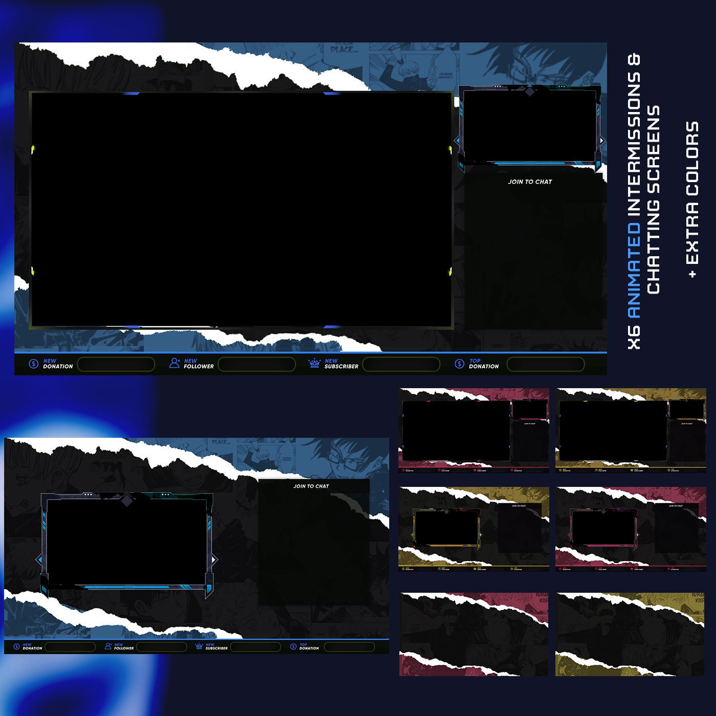 Premium Animated Cursed Jujutsu Overlay Package