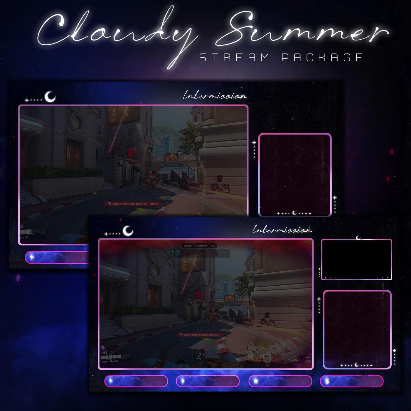 Animated Cloudy Summer Stream Package