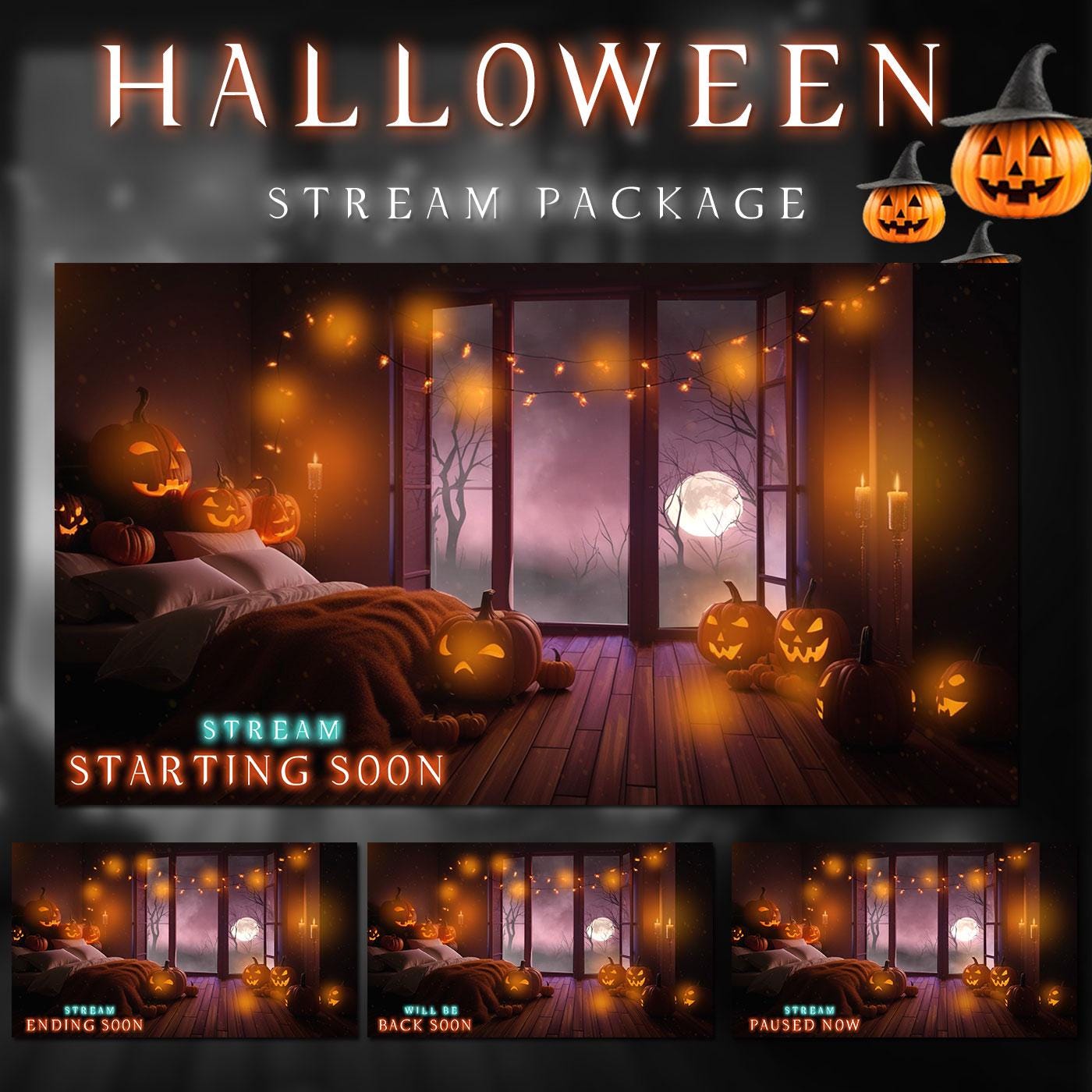 Twitch Overlay Halloween Package