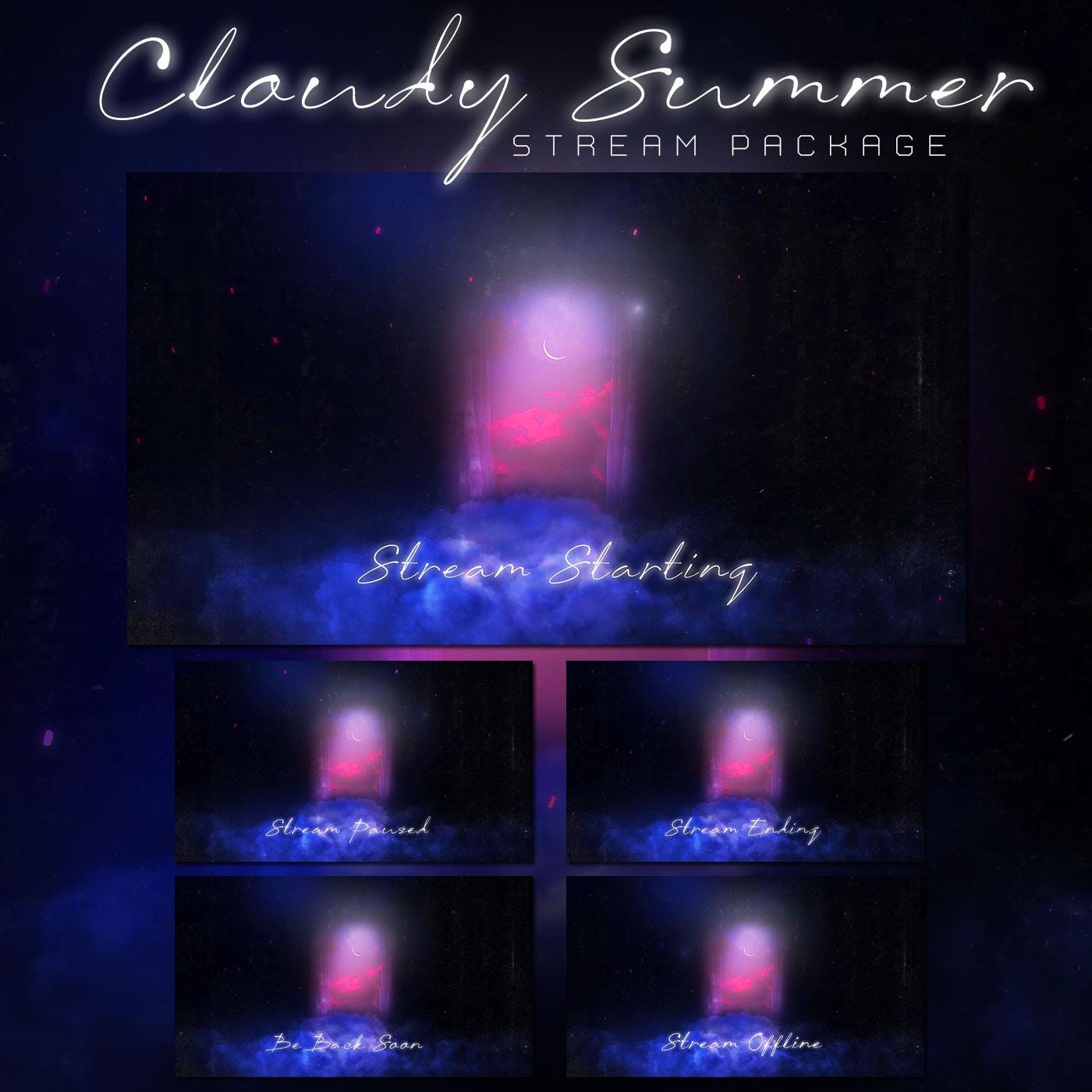 Animated Cloudy Summer Stream Package