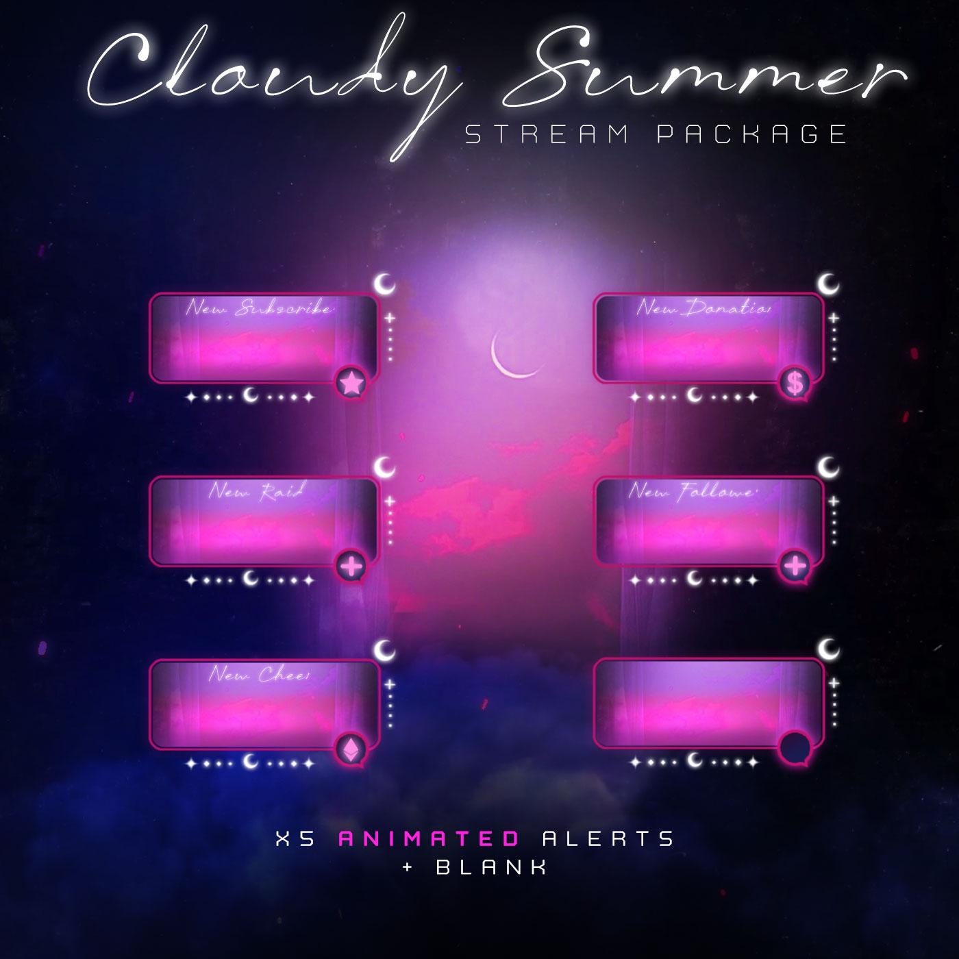 Animated Cloudy Summer Stream Package