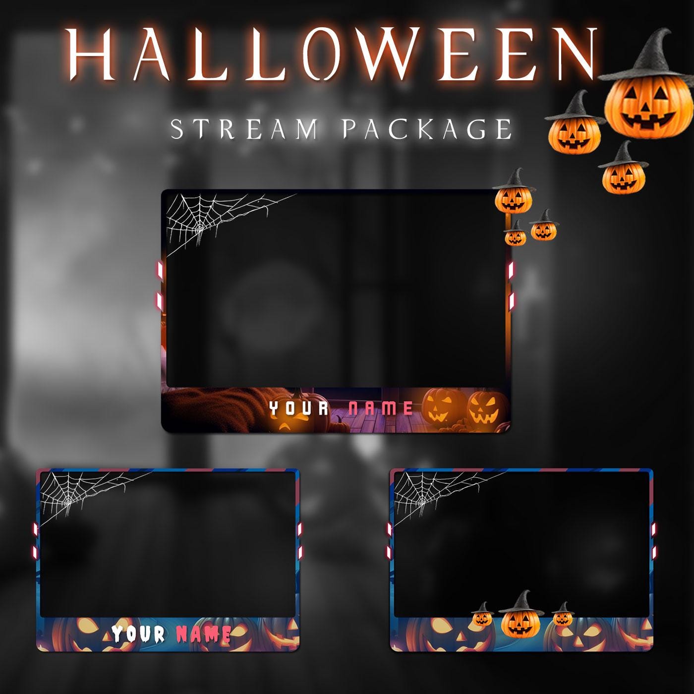Twitch Overlay Halloween Package