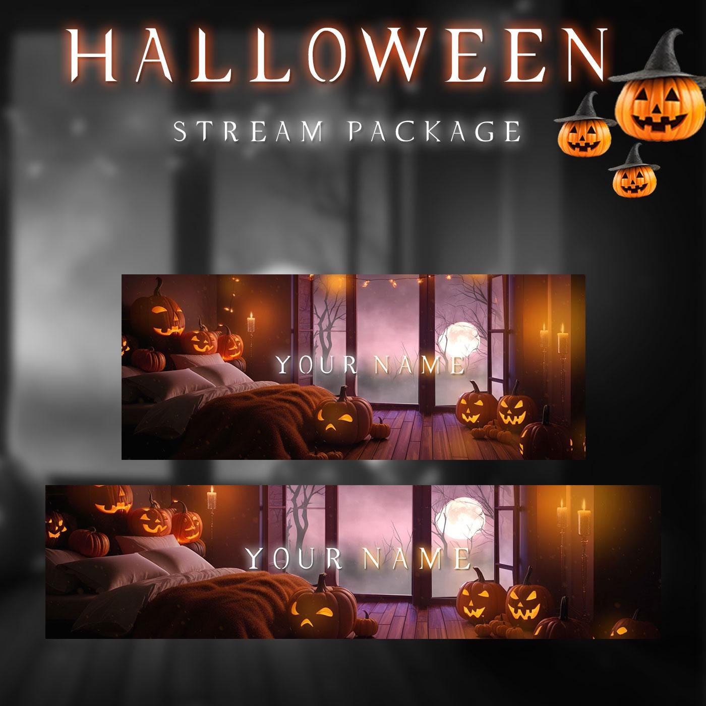 Twitch Overlay Halloween Package
