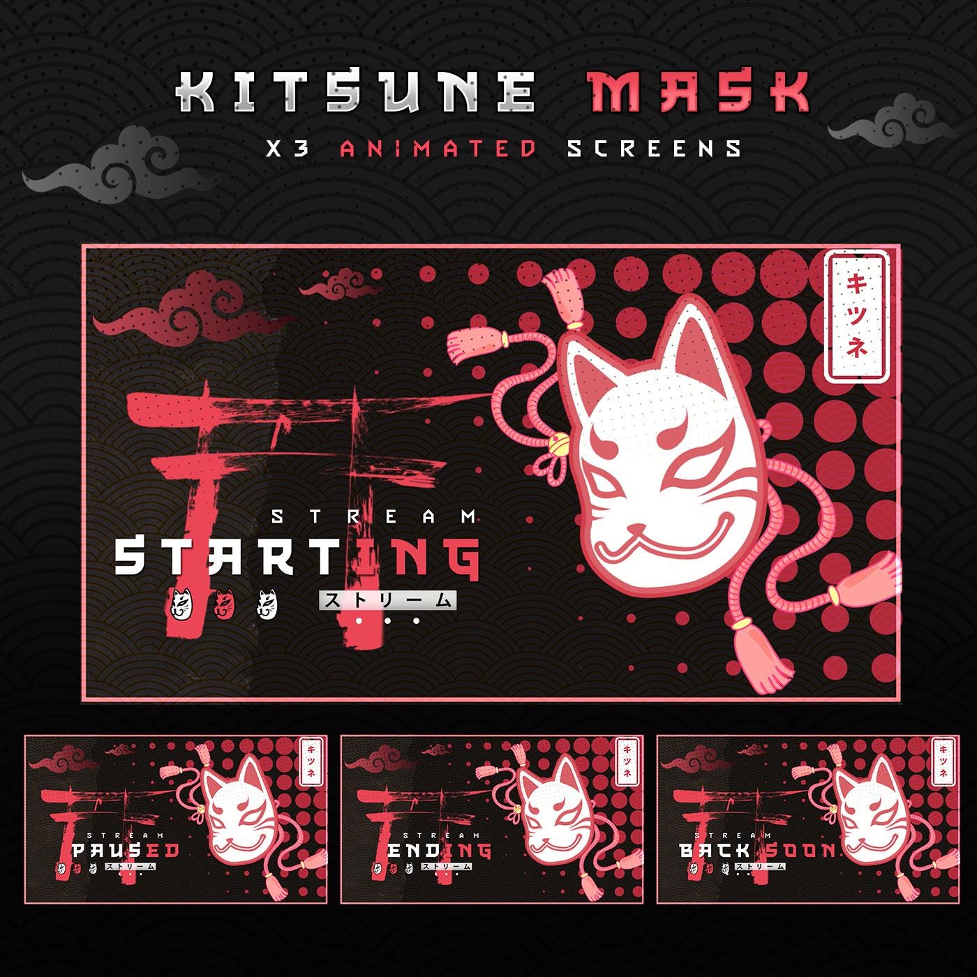 Animated kitsune Mask Package