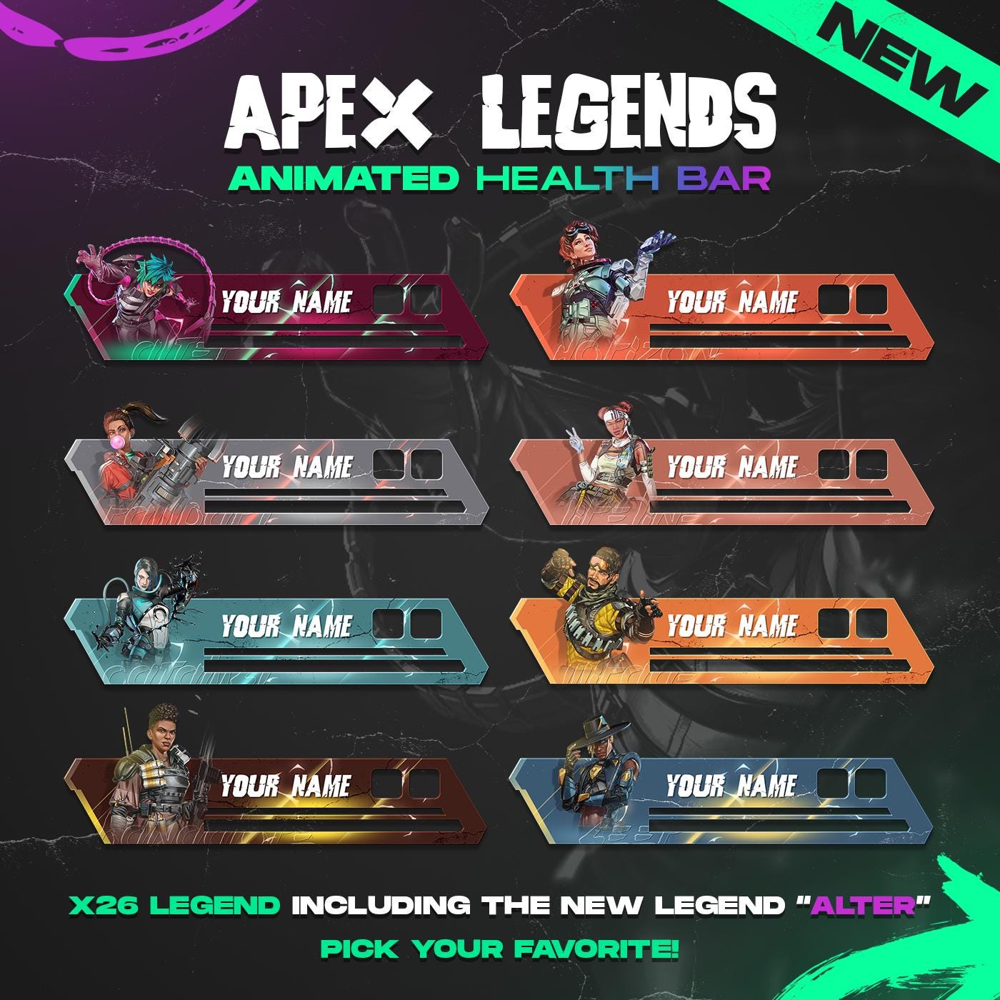 Animated Apex overlays Stream Pack