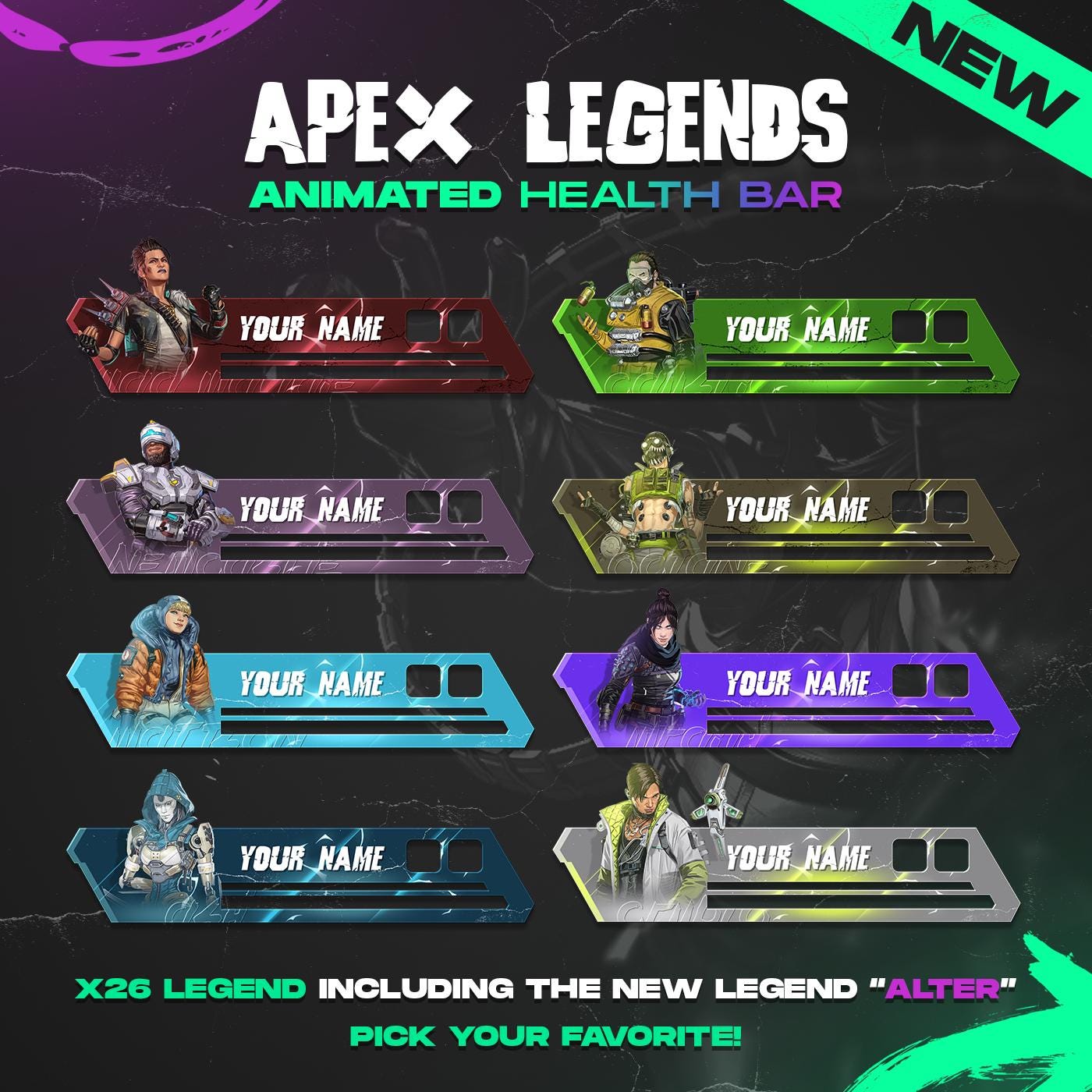 Animated Apex overlays Stream Pack