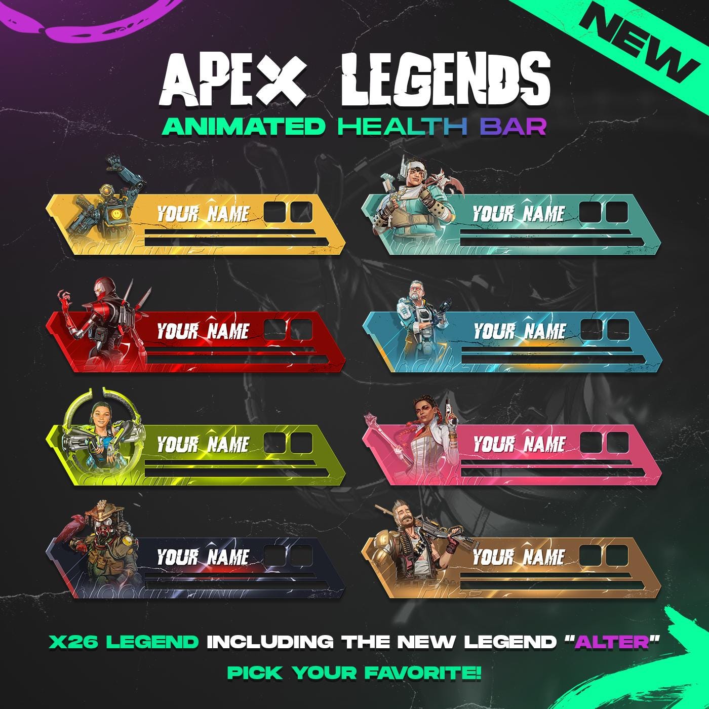 Animated Apex overlays Stream Pack