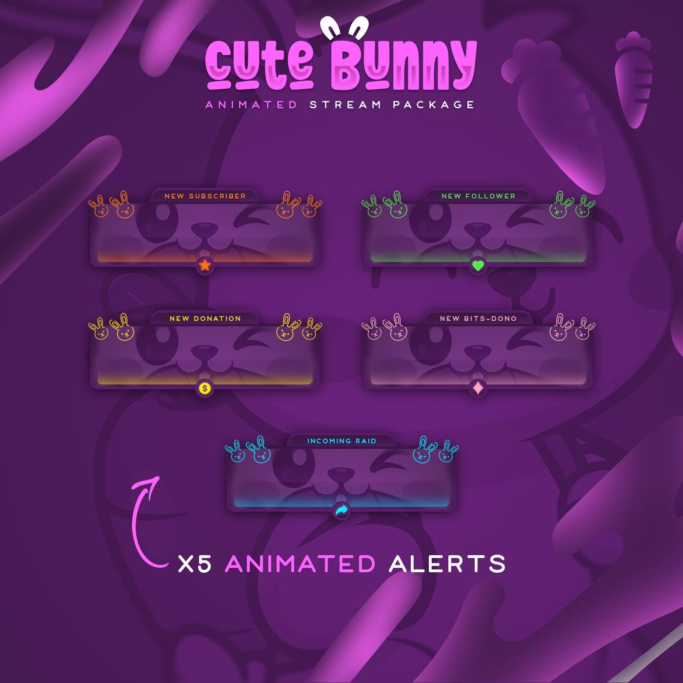 Premium Cute Bunny Stream Package