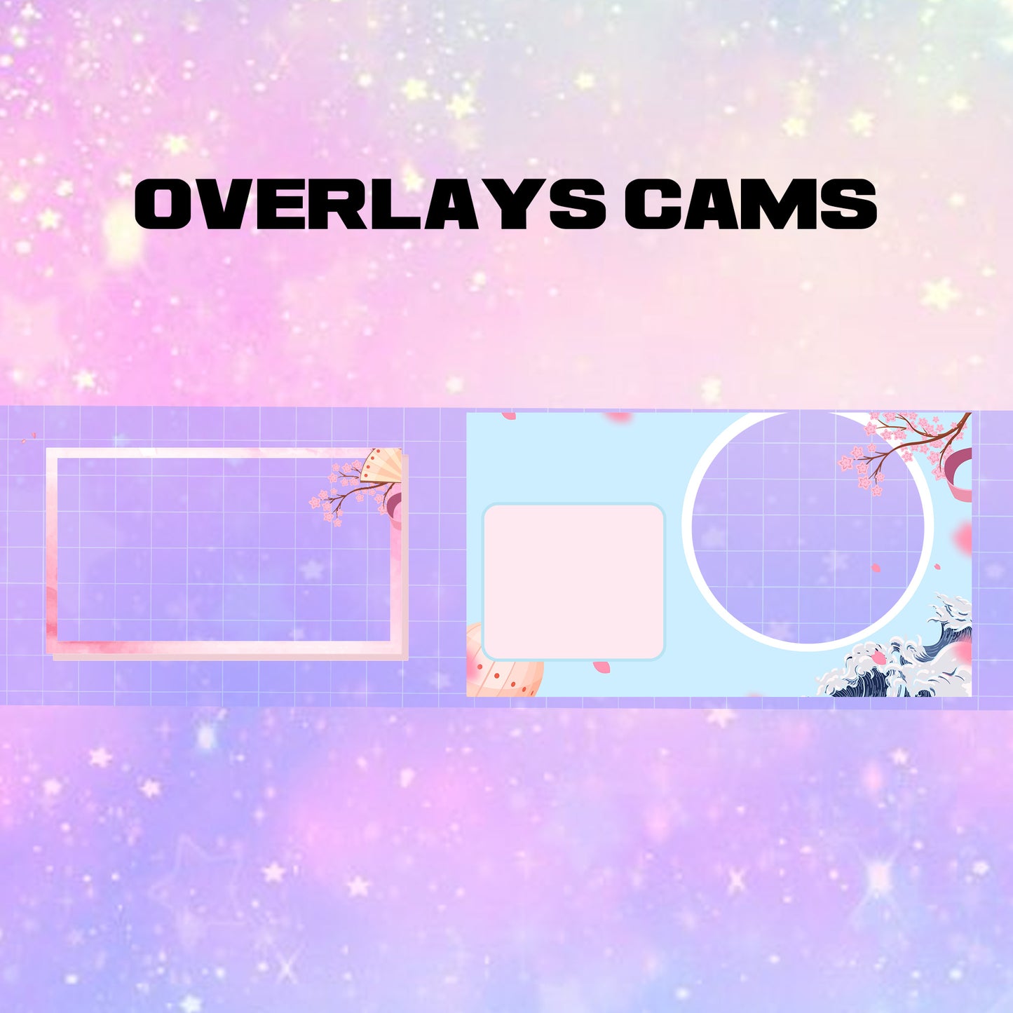 Blossom Cherry Stream Package Twitch overlays full stream package