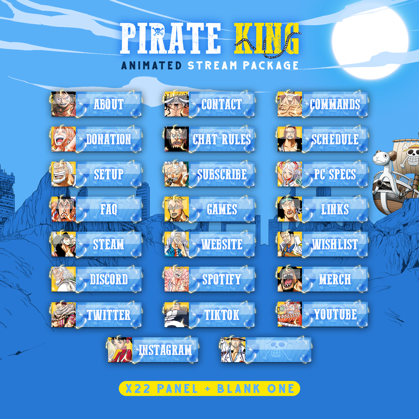 Animated stream package One piece Stream Package