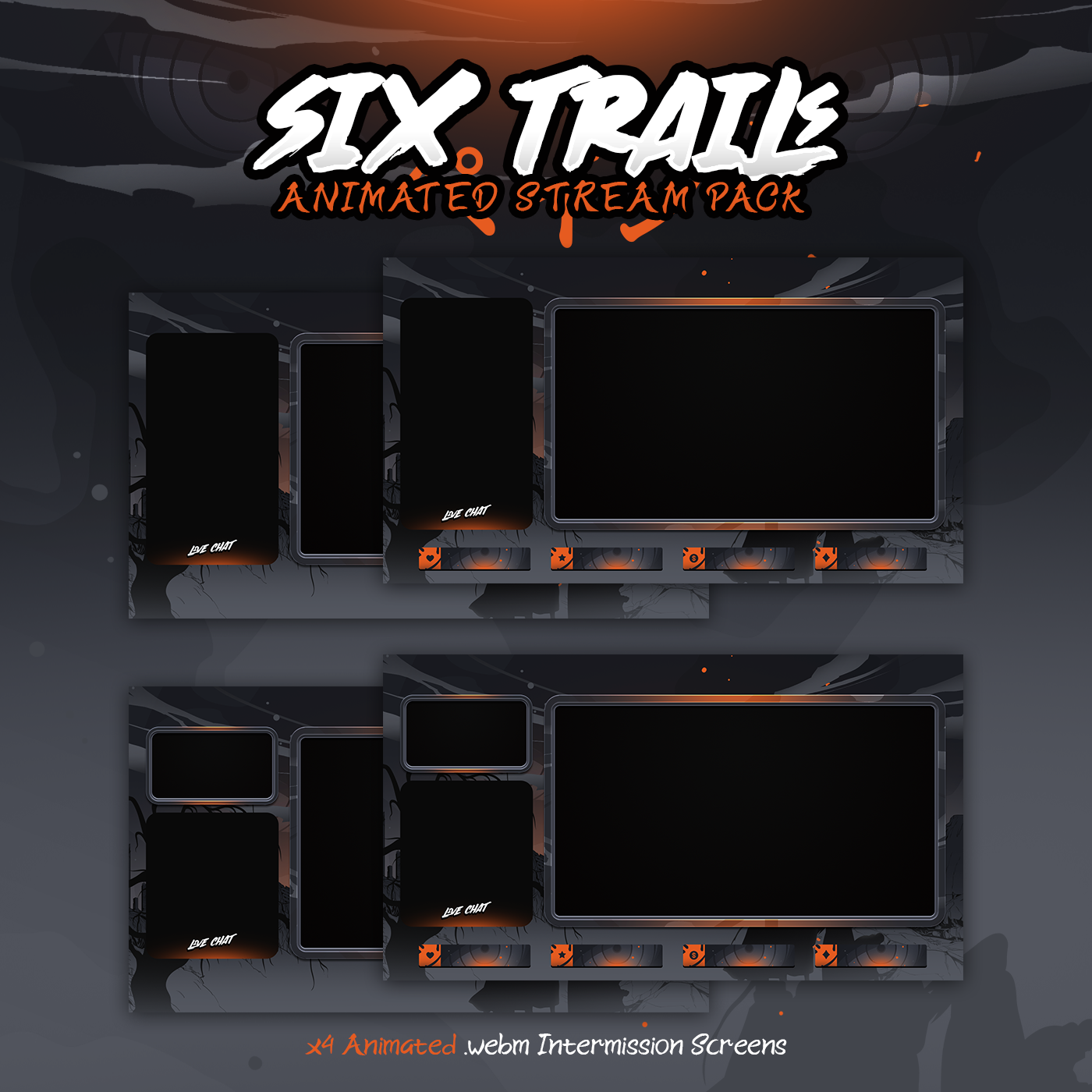 Pain Six Trails Twitch overlays full stream package