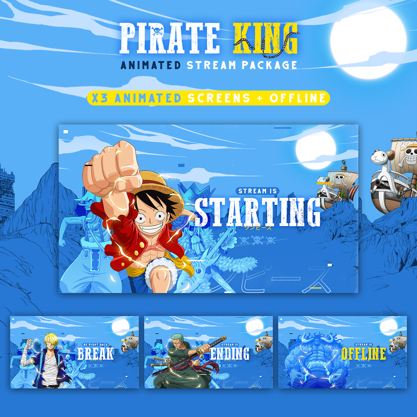 Animated stream package One piece Stream Package