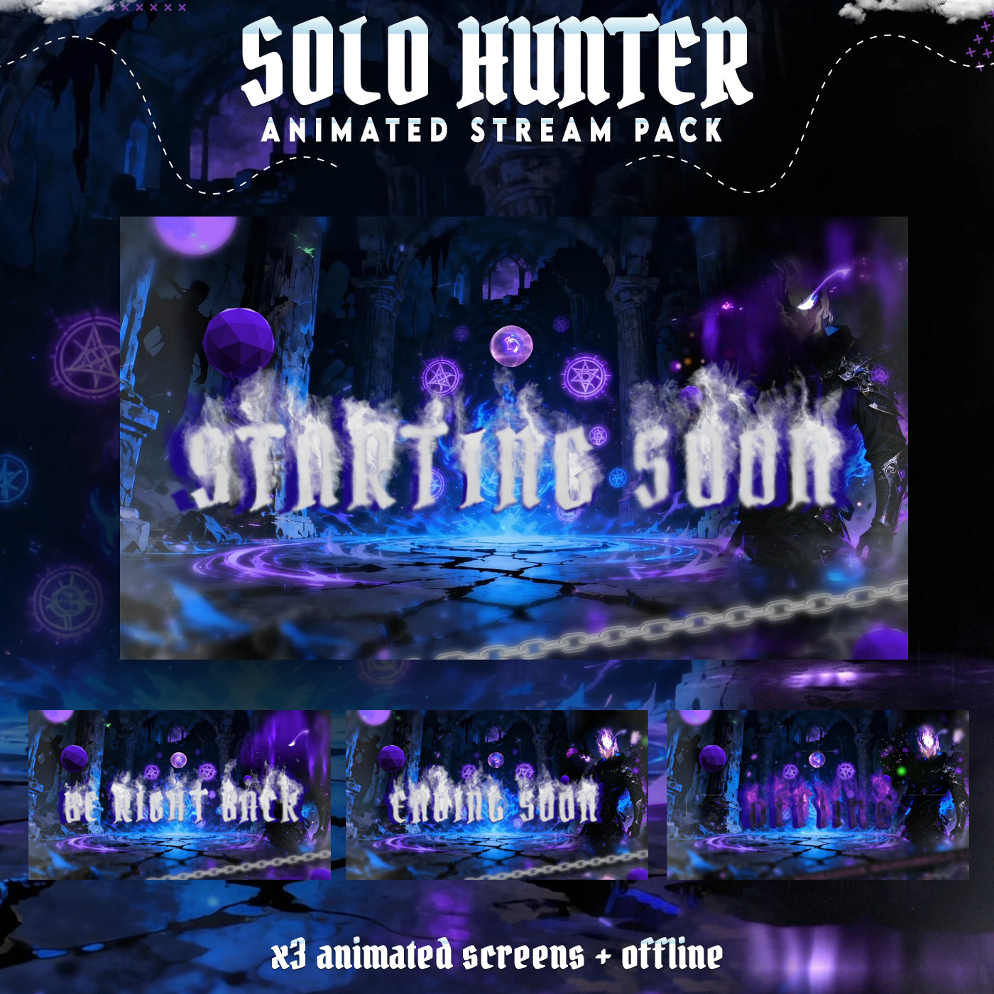 Solo Hunter Stream Package Animated Full Animated Package