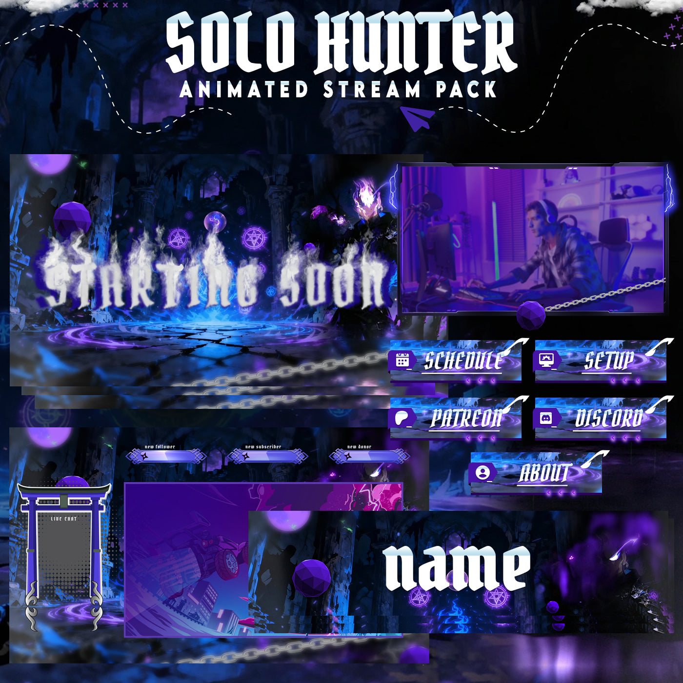 Solo Hunter Stream Package Animated Full Animated Package