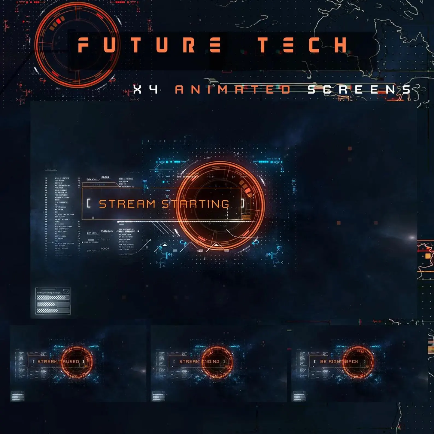 Premium Futuristic Stream Package Full Twitch Stream