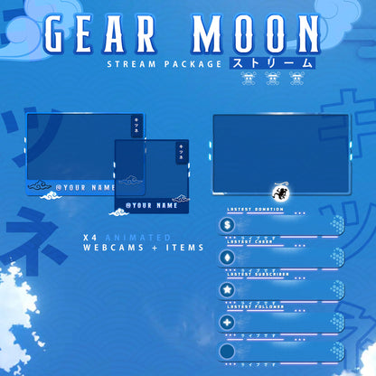 Animated Luffy Gear FifthMoon Twitch overlays full stream